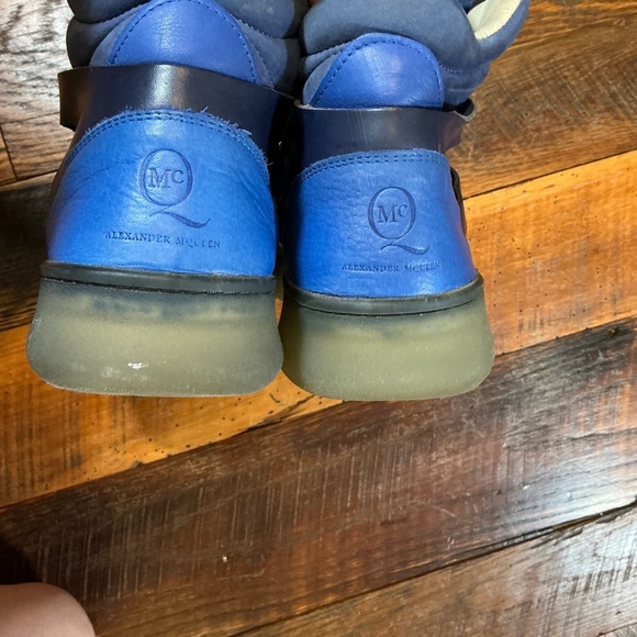 Rare Alexander McQueen x Puma MCQ Blue High Top Sneakers M 11 Designer Collab - Picture 7 of 16